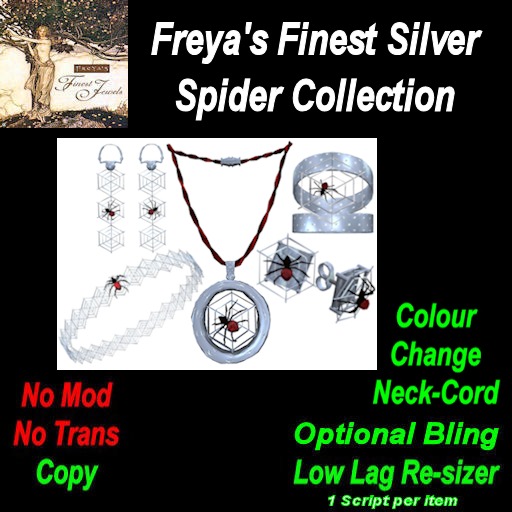 Freya's Finest Silver Spider Collection 