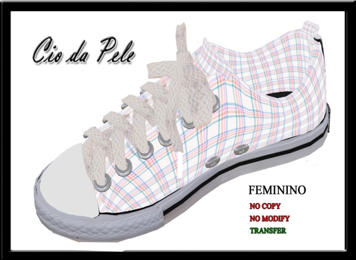 TENIS XADREX BRANCO - CIO DA PELE