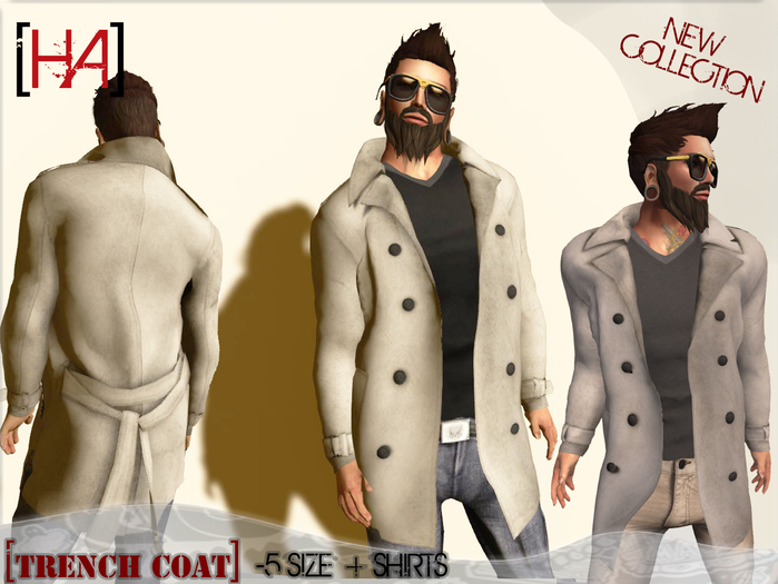 [HA] Trench Coat White
