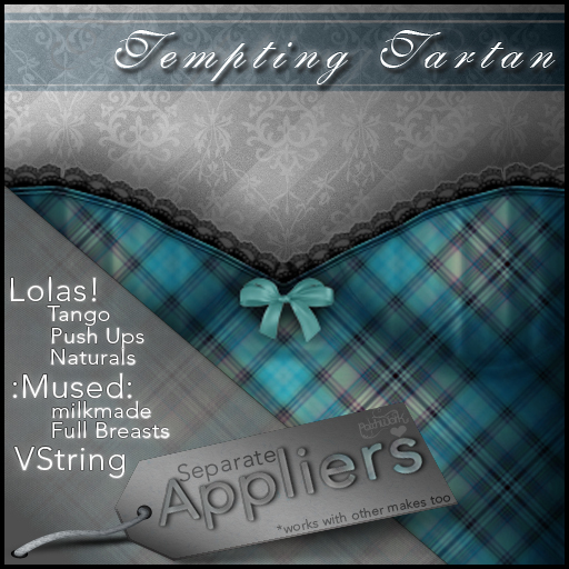 PWH Tempting Tartan Breast Appliers Cyan