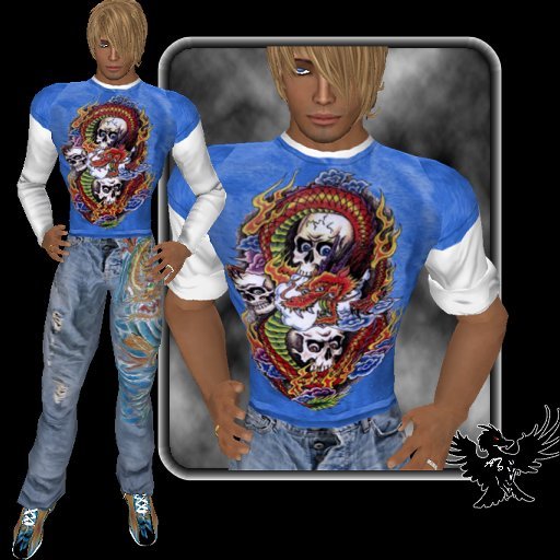 -ATD- skull dragon tee