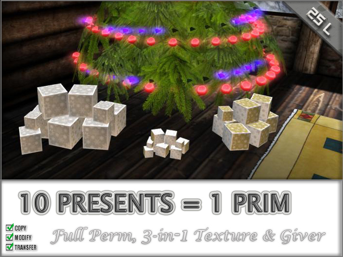 1 Prim - Pile of 10 Presents [Full Perm]