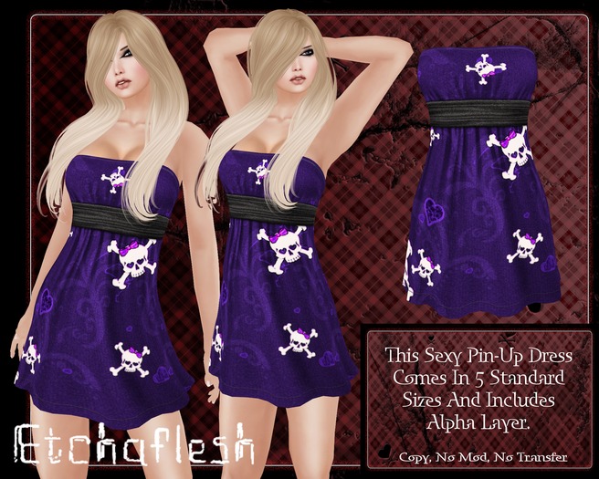 DEMO [Etchaflesh] Awww So Evil Pin-Up Dress *MESH*