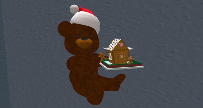 Xmas Teddy with Ginger bread house
