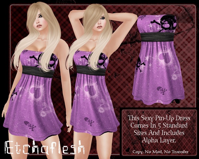 Second Life Marketplace - [Etchaflesh] Fear MESH Pin-Up Dress