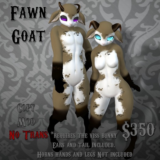 No Pants Mod Stand! Fawn Goat
