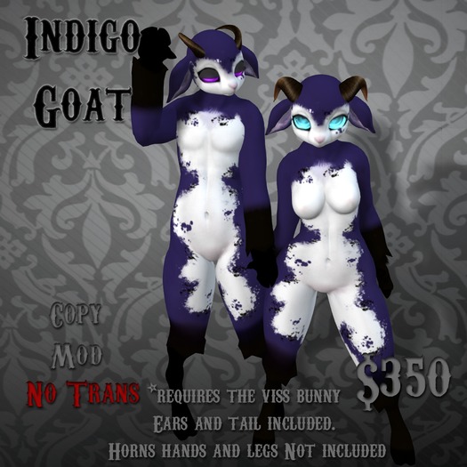 No Pants Mod Stand! Indigo Goat