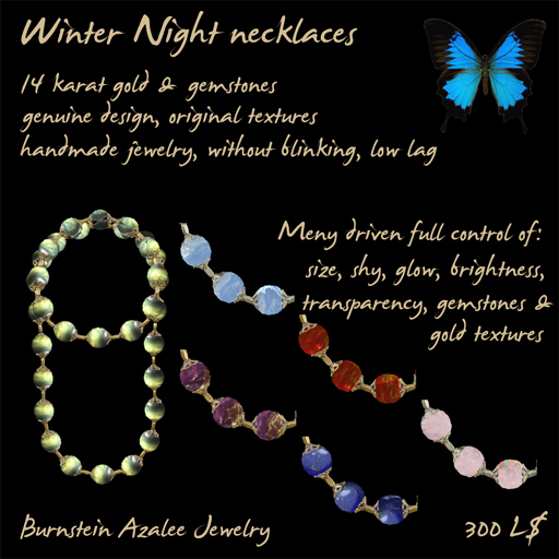 Winter night necklaces