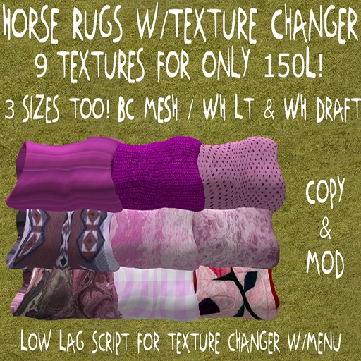 (DD&DE) Rugs w/Texture Changer (Pinks)