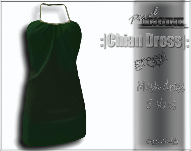 ~PIX~Chain  Dress green MESH
