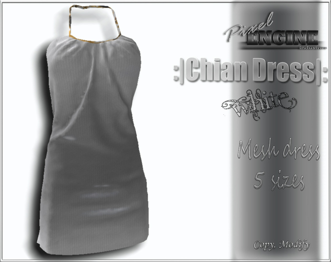 ~PIX~Chain  Dress white MESH
