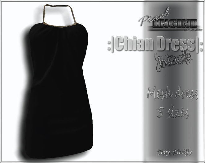 ~PIX~Chain  Dress black MESH