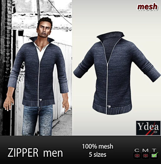 *Ydea* Zipper Navy