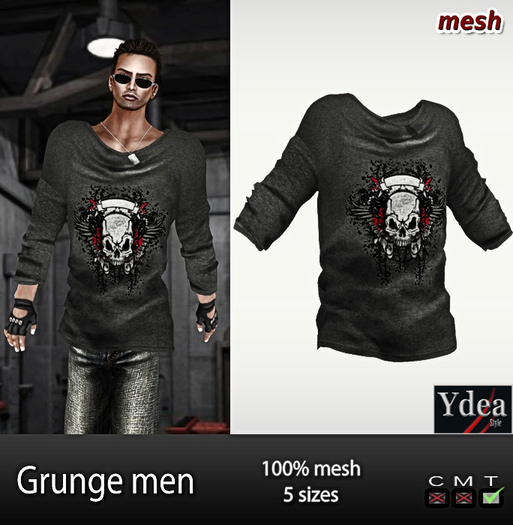 *Ydea* Shirt mesh Men Devil