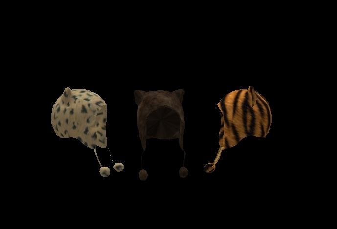 3 Winter Hats Cute With little Ears Brown Pack