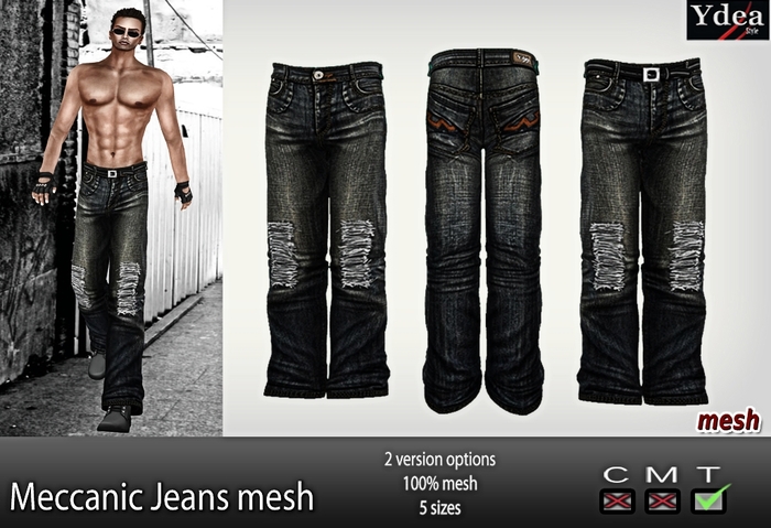 *Ydea* Jeans mesh men Meccanic Rip