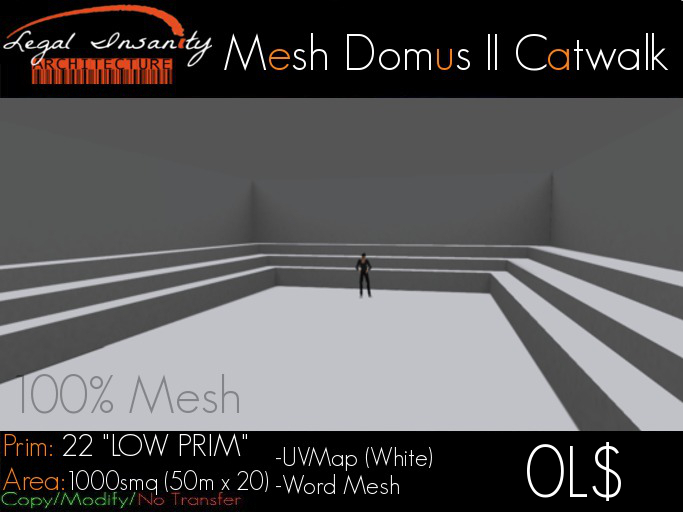 SkyBox Mesh Domus Catwalk  " LOW PRIM " V.1