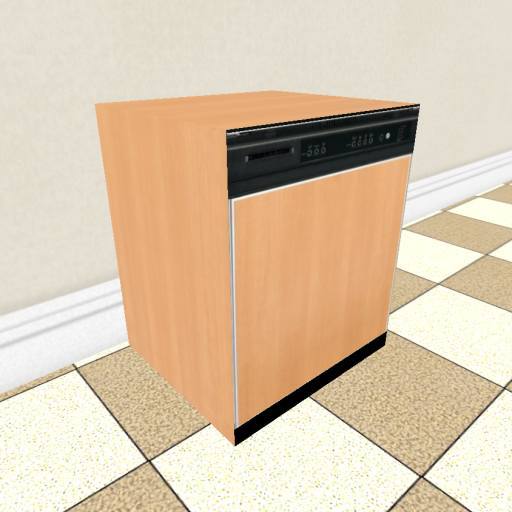 Second Life Marketplace Birch Wood Panel Dishwasher