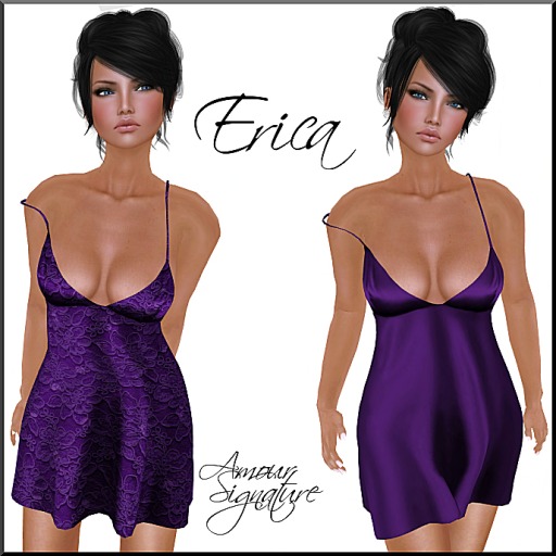 Amour Signature - Erica MESH Négligé - Grape
