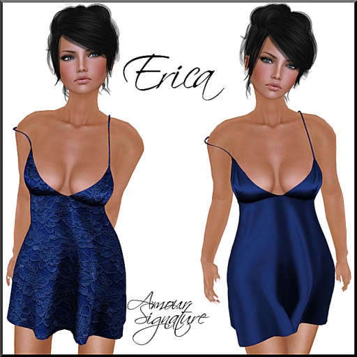 Amour Signature - Erica MESH Négligé - Royal