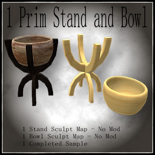 1 Prim Stand and Bowl-  BOXED