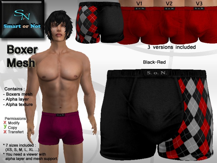Boxer Darlington black 2 - MESH