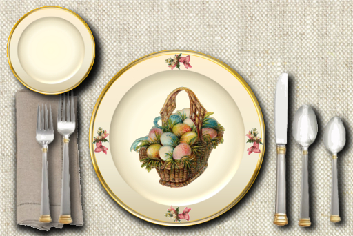 Single Place Setting- Holiday: Easter Basket