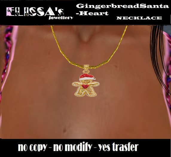gingerbreadsanta necklace (wear me0