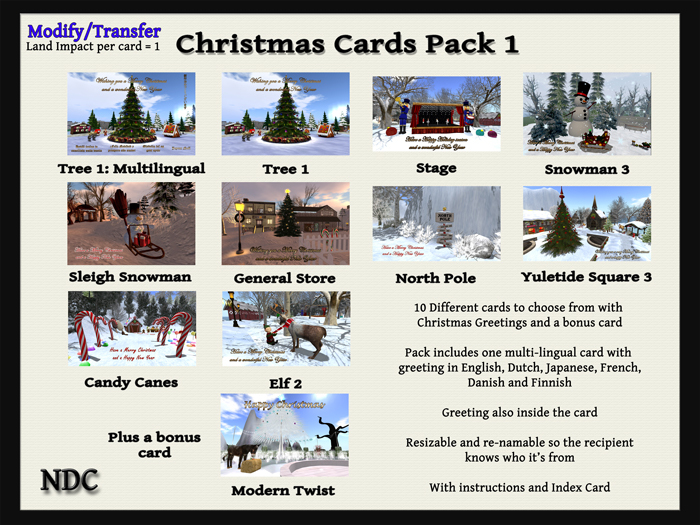 [NDC] Traditional Christmas Cards Pack 1
