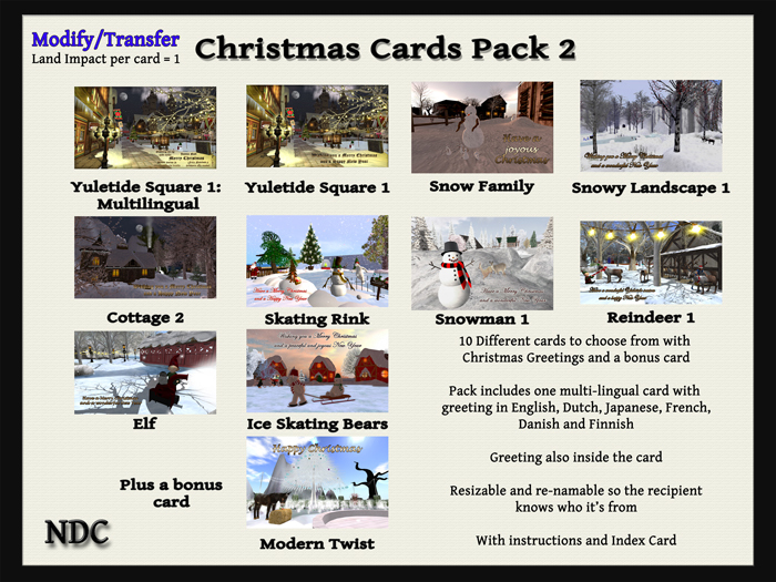 [NDC] Traditional Christmas Cards Pack 2