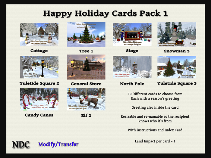 [NDC] Traditional Happy Holiday Card Pack 1