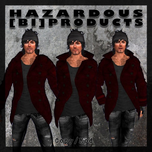 :[HBP]: Buttoned Jacket w/ Shirt (Red/Black) [High Quality Rigged Mesh]