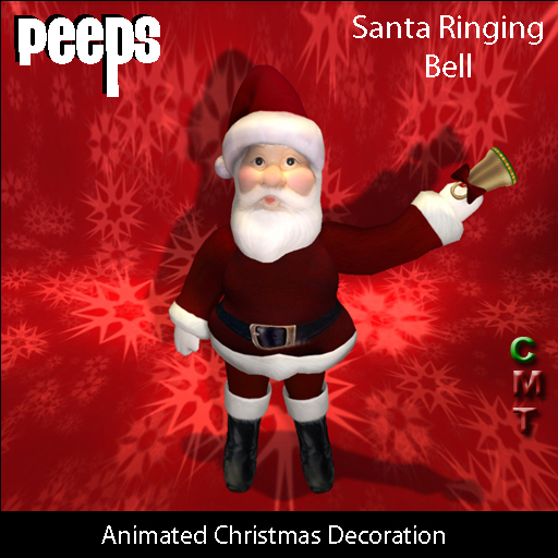 Peeps Animated Santa Ringing Bell Copy Christmas Decoration