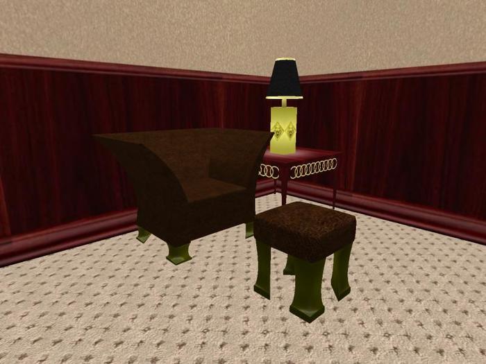 Ottoman - Gull Wing Chair - BL