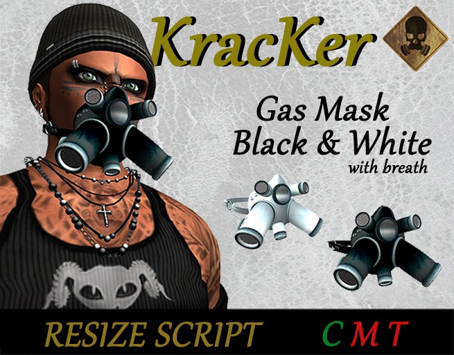Kracker - Gas Mask (Black and White)