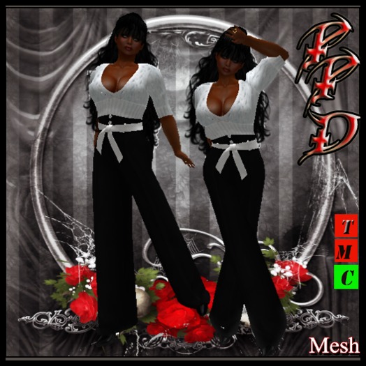 PPD BLACK /WHITE HIGH WAISTED