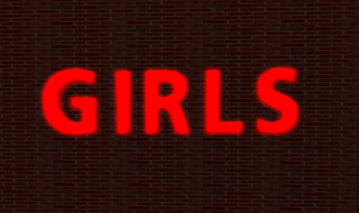 Sign, Neon "Girls"