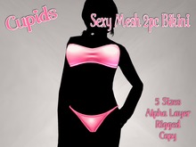 *CUPIDS* SEXY MESH BIKINI Latex Pink