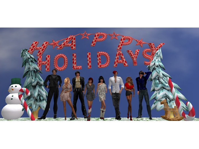 Snowy Happy Holidays Photo Prop Boxed