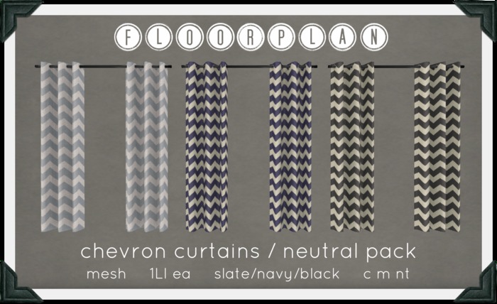 floorplan. chevron curtains / neutral pack [ boxed ]