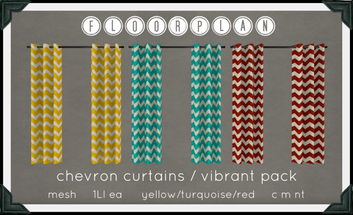 floorplan. chevron curtains vibrant pack [ boxed ]