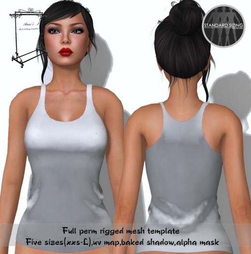 Anni's -Full perm mesh Tank top 3,mesh top