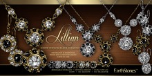 EarthStones Lillian Collection - White Topaz & Black Diamond (B