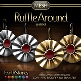 EarthStones Mesh - Ruffle Around Earrings - Garnet (BOX)