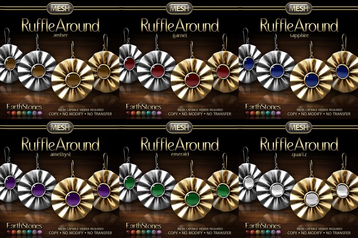 EarthStones Mesh - Ruffle Around Earrings - FATPACK (BOX)