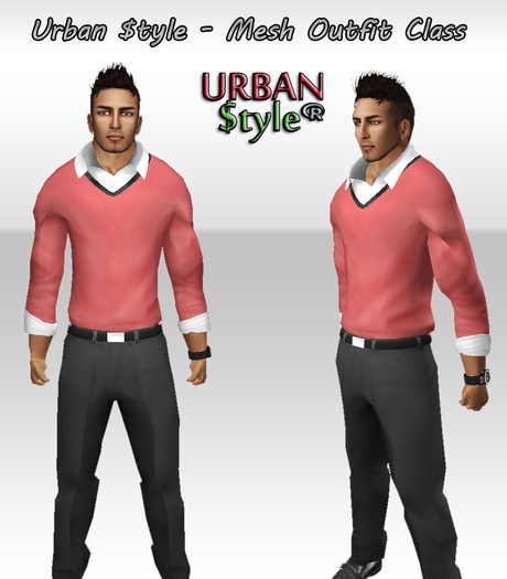 Urban $tyle - Mesh Outfit Class Red