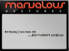 Merry Christmas....BAH HUMBUG! GESTURE