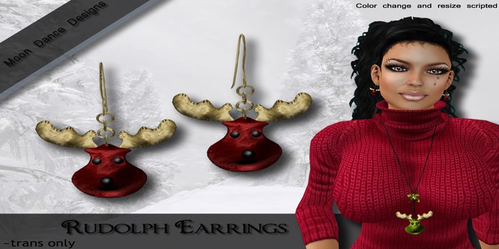 .:MDD:. Rudolph Earrings