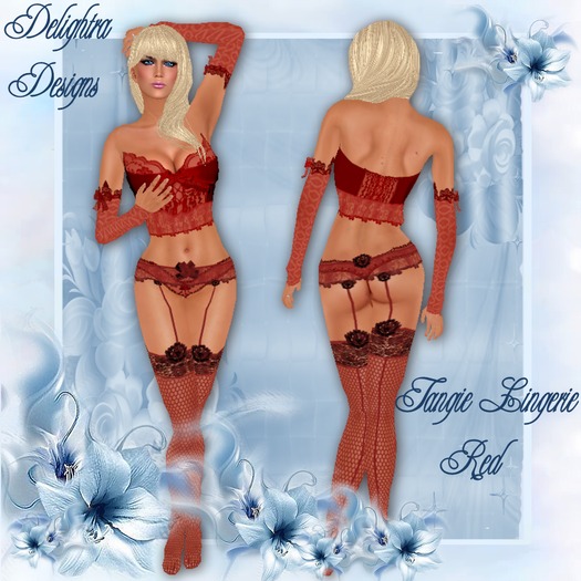 "Del's" Tangie Lingerie - Red