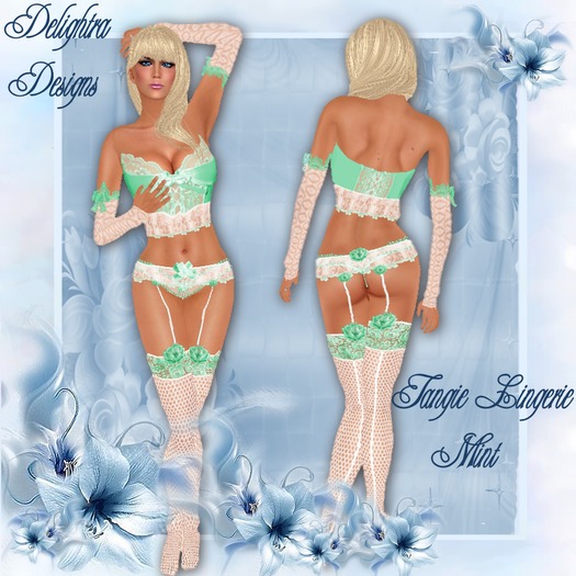 "Del's" Tangie Lingerie - Mint